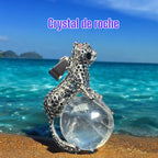 🐆 Pendentif Léopard en pierres naturelles – Bijou spirituel