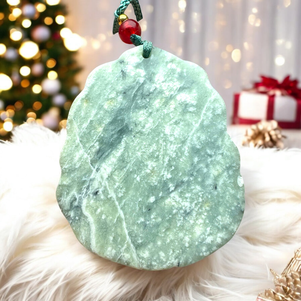 Collier en Jade Nephrite / Renard à 9 queues