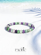 Green and Purple Fluorite Bracelet 🌈 Serenity & Emotional Balance