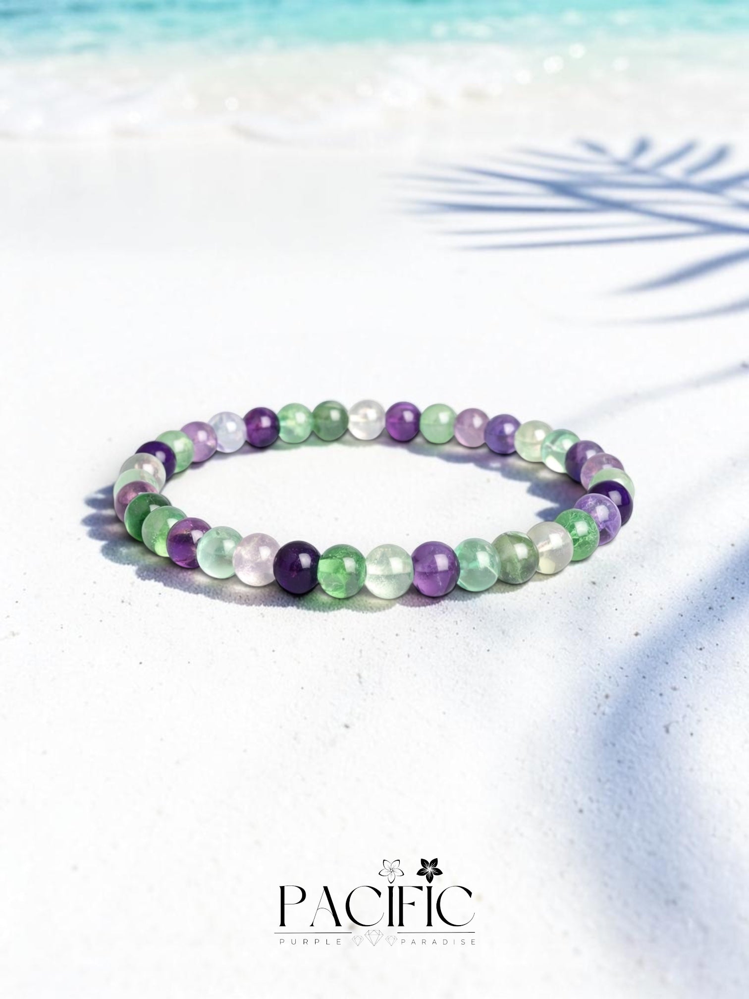 Green and Purple Fluorite Bracelet 🌈 Serenity & Emotional Balance