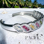 Rainbow Tourmaline Bangle, Emotional Balance & Creativity