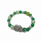 Bracelet en Agate Fleur de Cerisier Verte — Harmonie, Douceur et Protection Naturelle