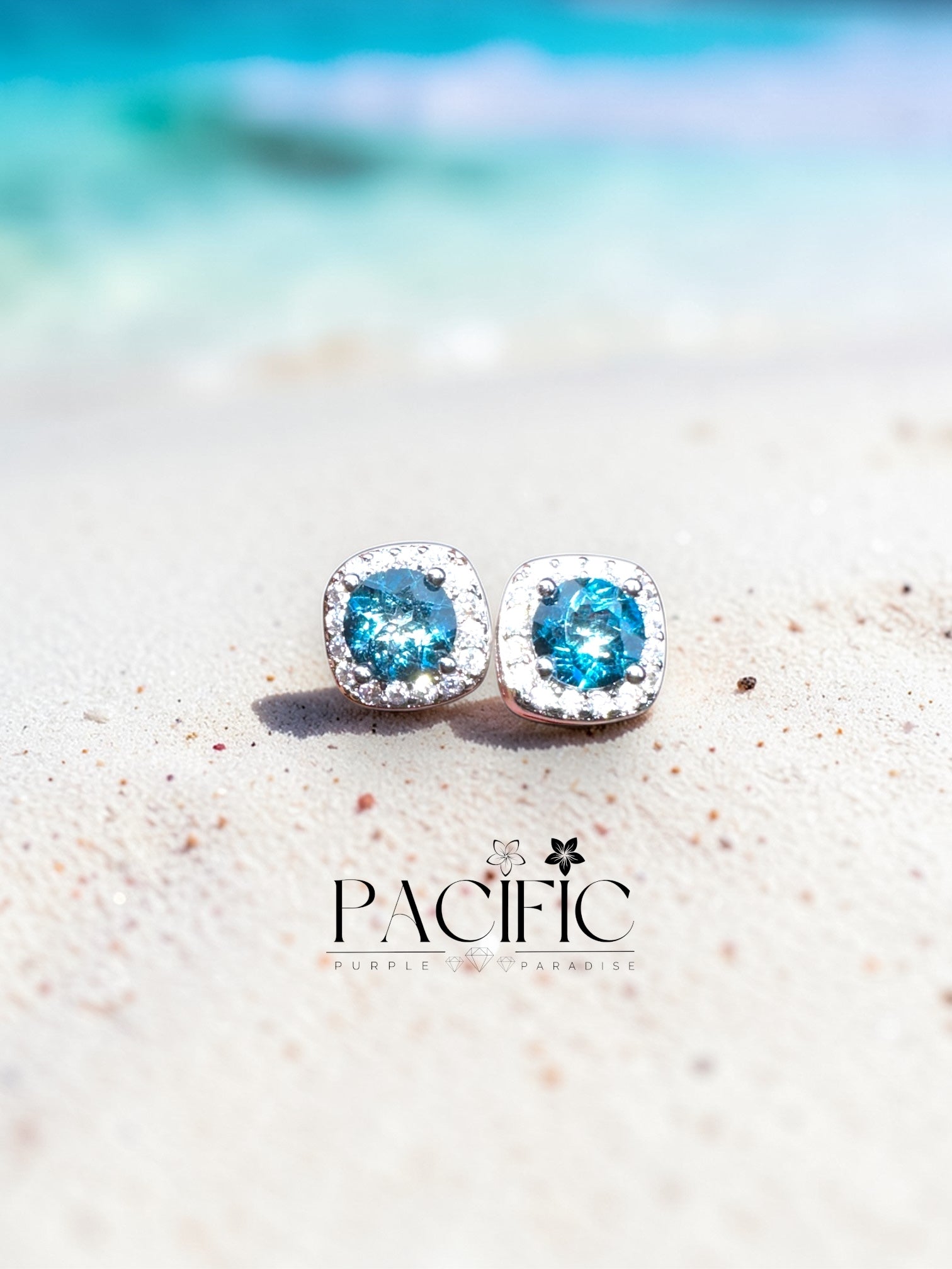 Boucles d’oreilles en Swiss Blue Topaze S925 - Clarté Mental & Esprit Apaisé