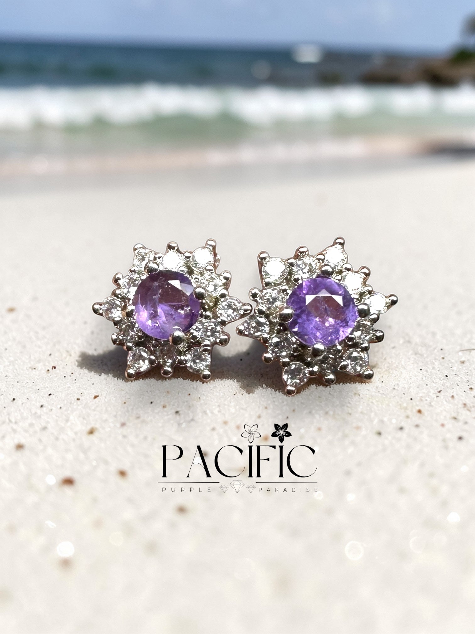 Fleur en Améthyste S925 - Sérénité & Protection Spirituelle