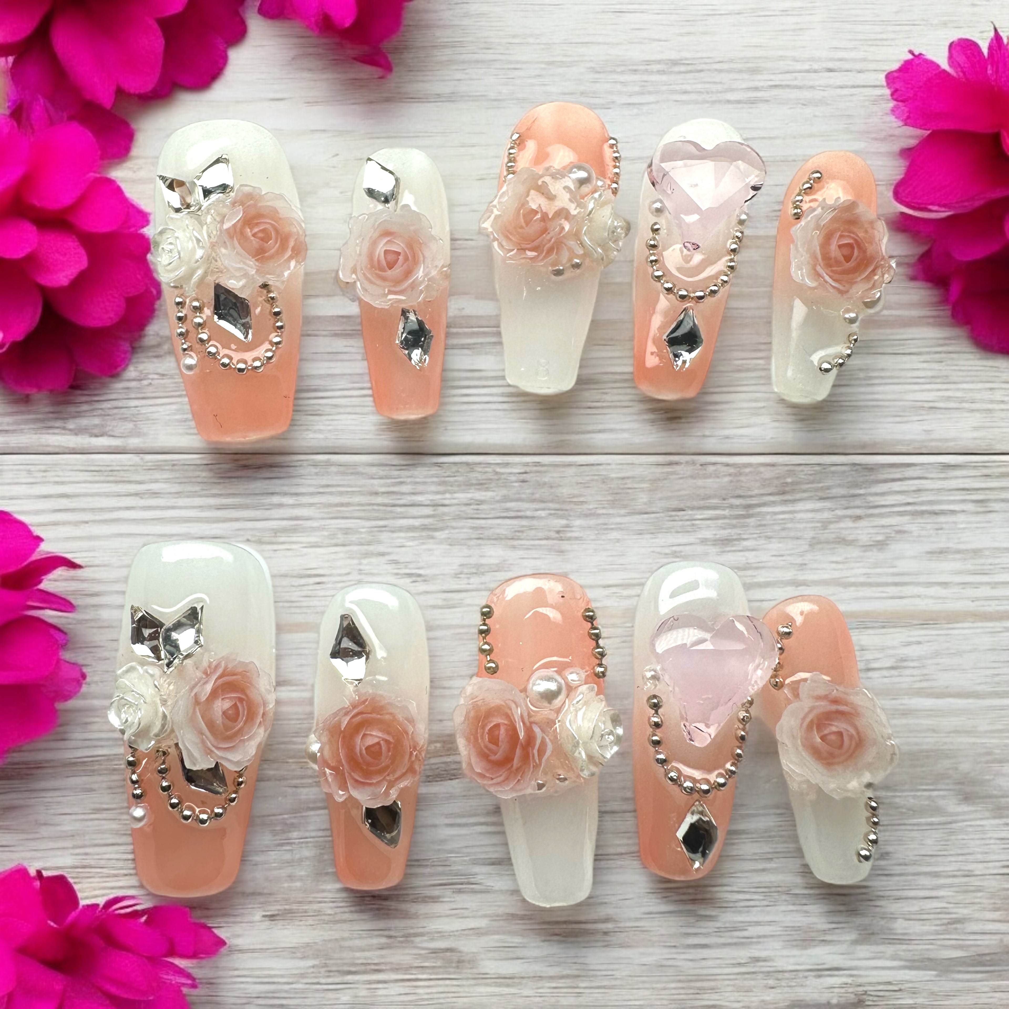 PRESS ON NAILS- TAILLE XS - LOT 4