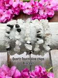 Bracelet Chips en Quartz Tourmaliné