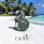 🐆 Pendentif Léopard en pierres naturelles Bijou spirituel