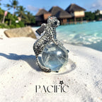 🐆 Pendentif Léopard en pierres naturelles Bijou spirituel