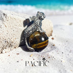 🐆 Pendentif Léopard en pierres naturelles Bijou spirituel