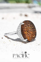 Bague en argent 925 avec pierre Garden Quartz naturelle