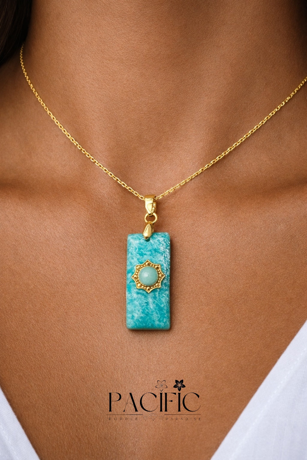 Amazonite apaisante en format lingot énergétique