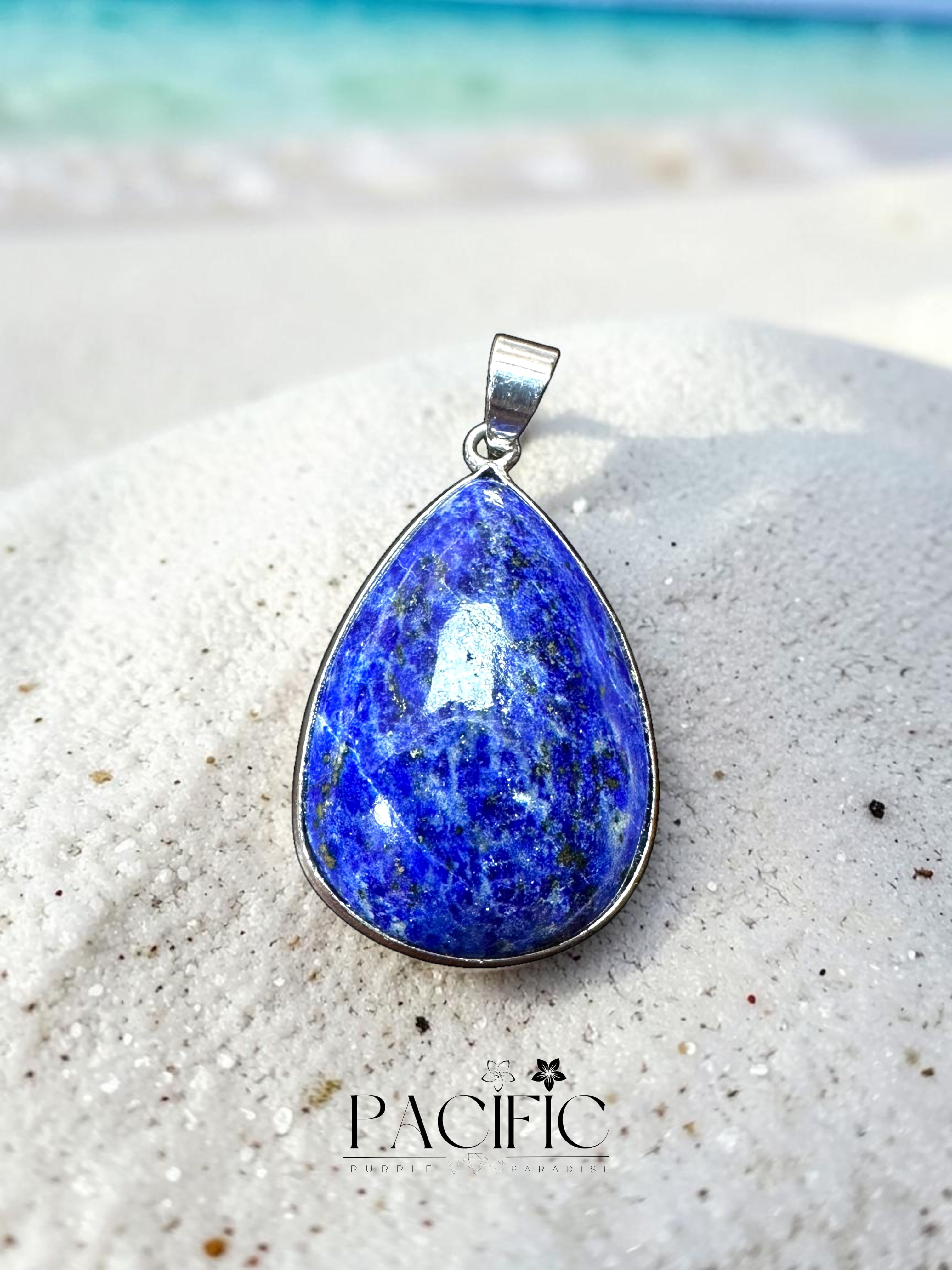 Pendentif lapis lazuli goutte large 2