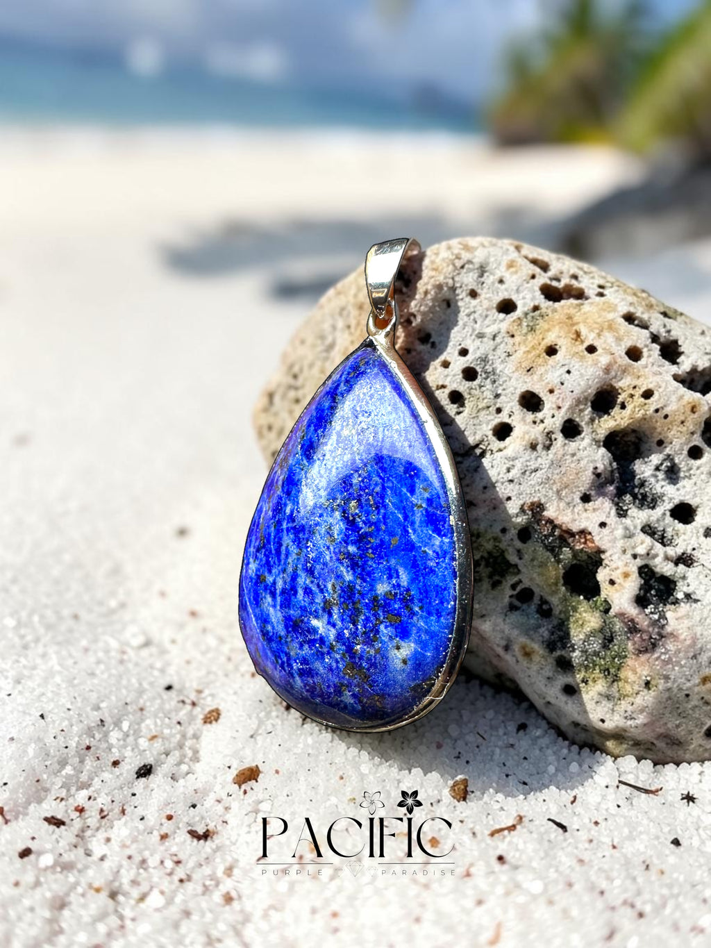 Pendentif lapis lazuli goutte large 3