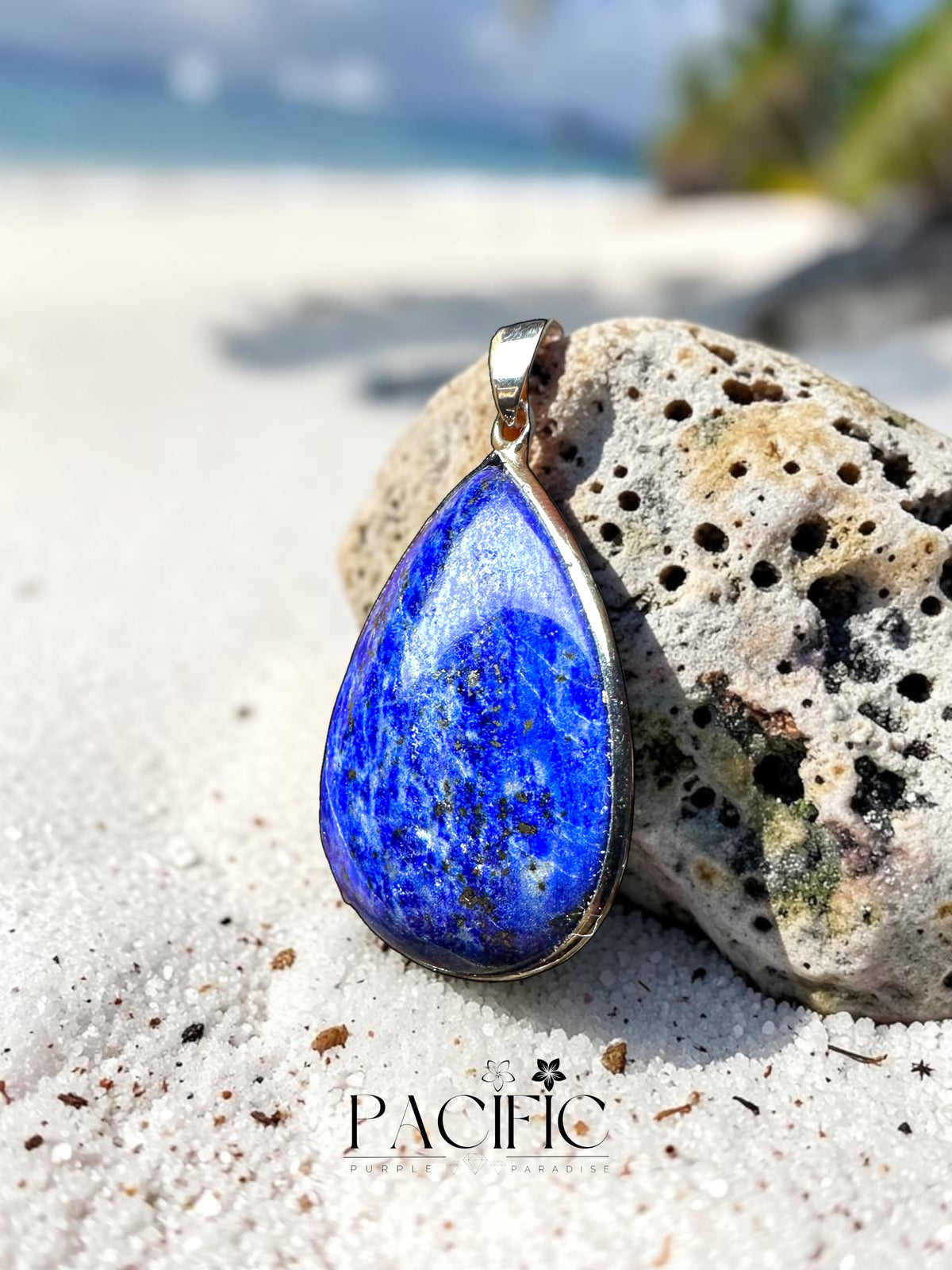 Pendentif lapis lazuli goutte large 3