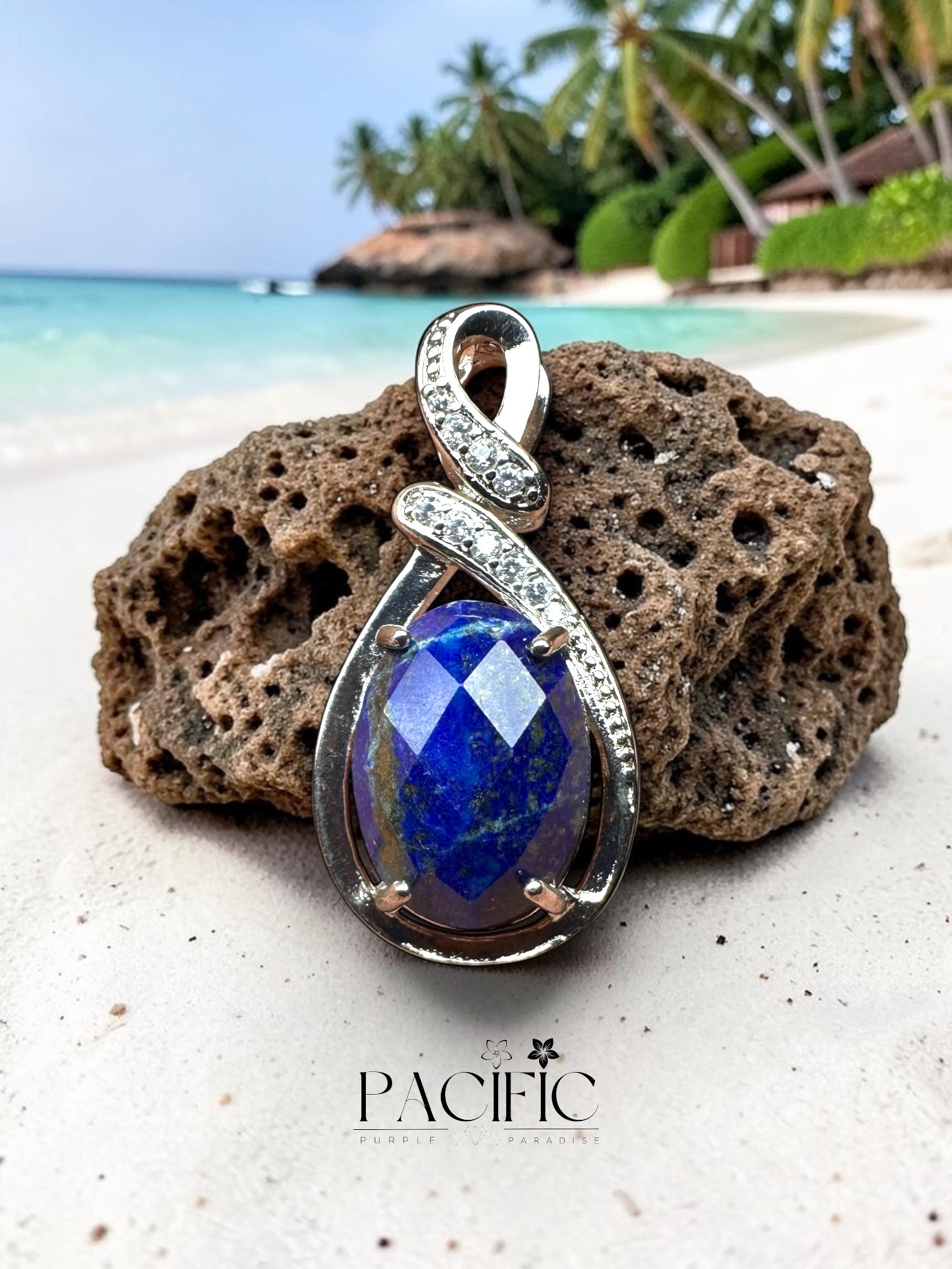 Pendentif Signature Lapis Lazuli Facetté 2